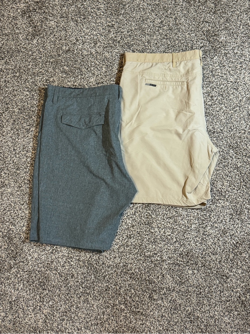 Hurley Two-Pack Chino Shorts in Tan and Charcoal